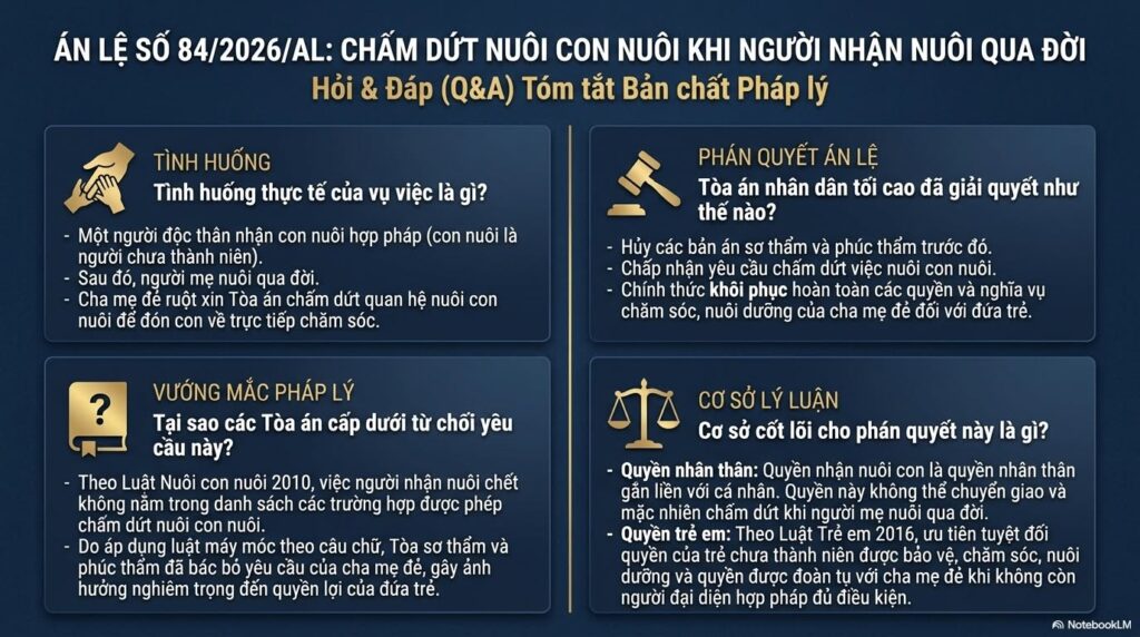 An le 84.2026 Cham dut quyen nuoi con khi Nguoi nhan nuoi qua doi